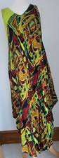 Womens 100% Cotton Summer Dress Sleeveless Sundress One Size Vivid Colours