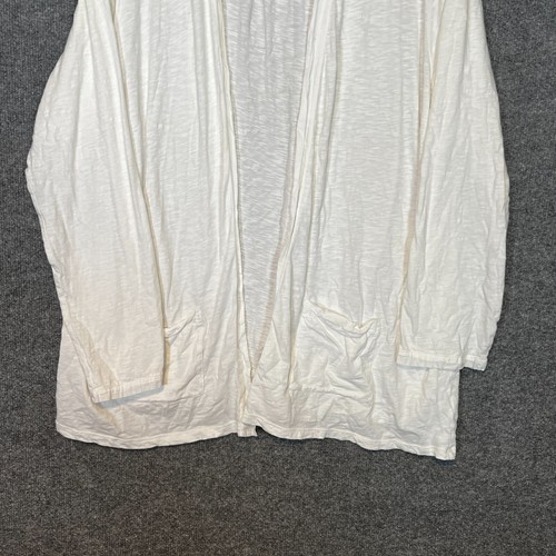 Talbots Sweater Womens 3X XXL White Cardigan Plus Size Open Front Casual - Picture 2 of 8