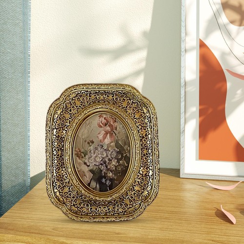 Ornate Picture Frame Oval Antique Baroque Rounded Rectangle - Picture 4 of 13