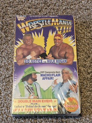 wwf WRESTLEMANIA VIII 8 BRAND NEW FACTORY SEALED vhs