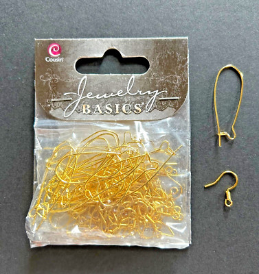 100 Stück Mix Ohrring Draht Gold ~ Nierendrähte & Fischhaken ~ Fundstücke ~ Komponenten