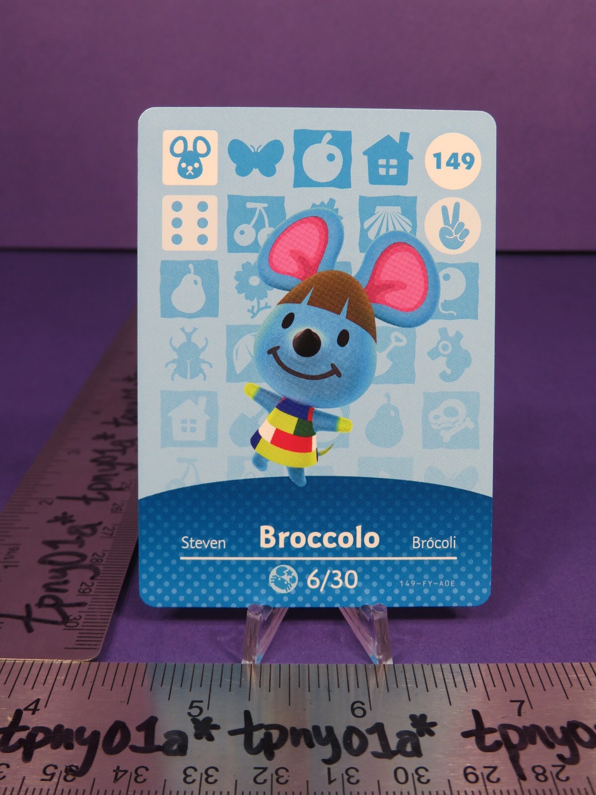 Authentic US Pack Fresh Broccolo #149 Animal Crossing Series 2 Amiibo Card eSE
