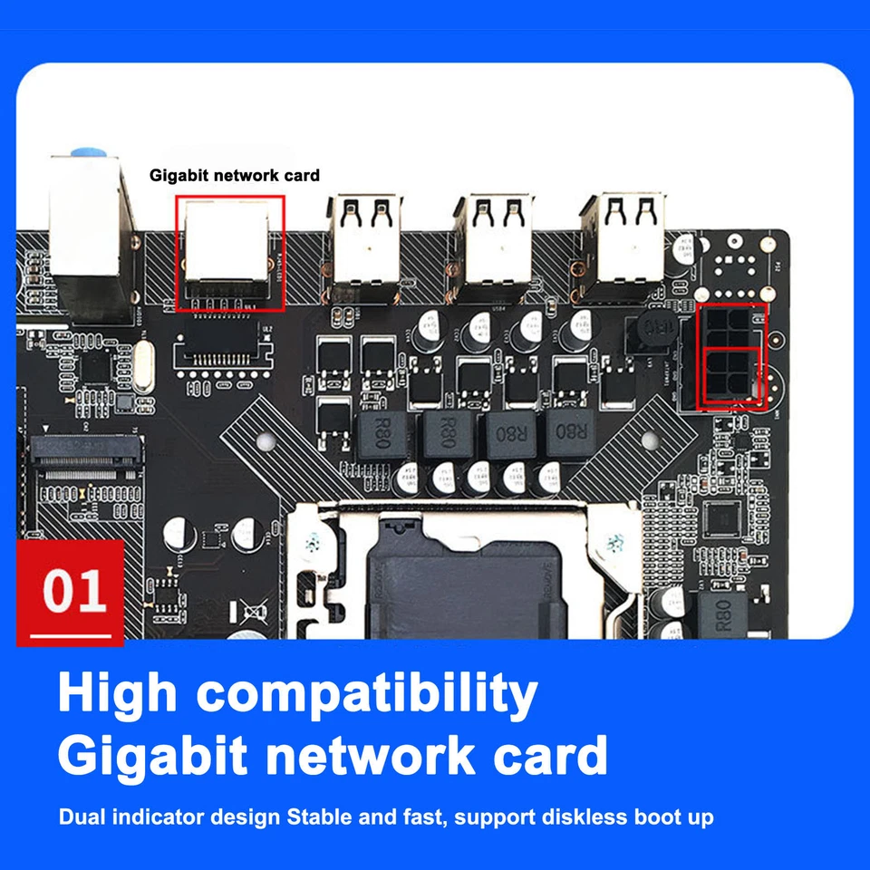 LGA 1356 Desktop PC Motherboard X79 E5 2420 CPU 8G DDR3 6 Cores 12 Threads - Image 2 of 4