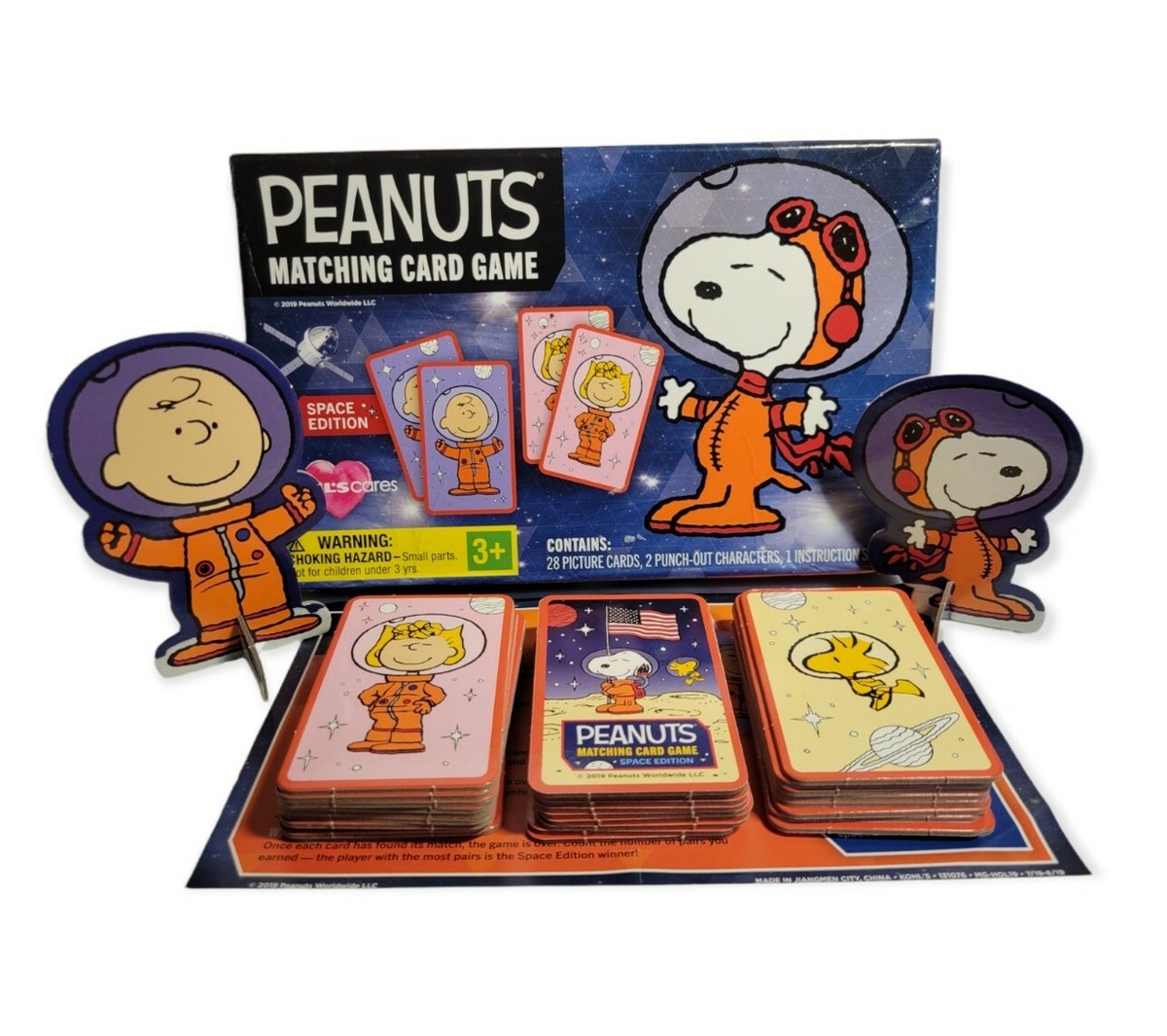 Peanuts Matching Card Game Space Edition COMPLETE w/ Snoopy