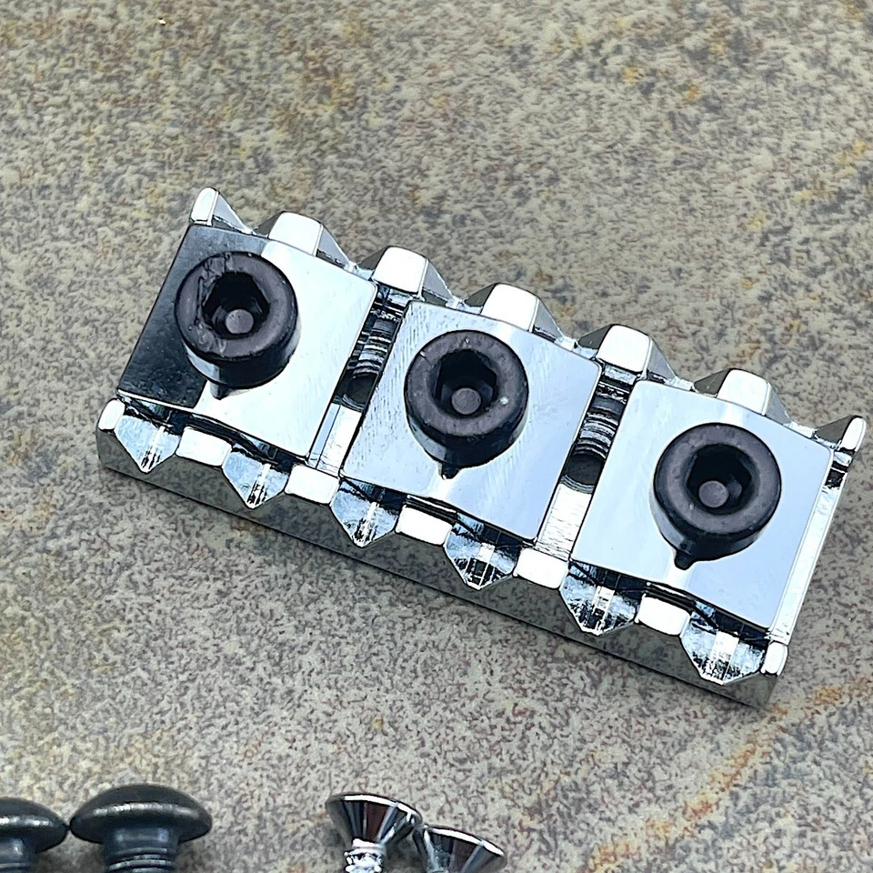 Schaller Locking Nut with Mounting Screws Chrome 20040220 - Image 2 of 4