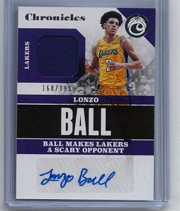 lonzo ball autographed jersey