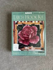 Natura Caron  FRAMED ROSE  Latch Hook Kit 17 X 17 New Sealed