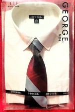 GEORGE FOR MEN DRESS SHIRT WITH TIE      *CLEARANCE*