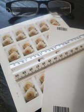 USPS Postage Stamps Sheet of 20 First Class Letter Wedding Rose