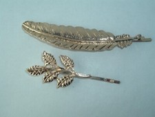 LEAF GOLD TONE METAL BOBBY PINS HAIR PINS BARRETTES