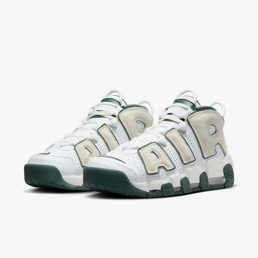New Nike Air More Uptempo '96 Shoes - White/ Vintage Green (FN6249