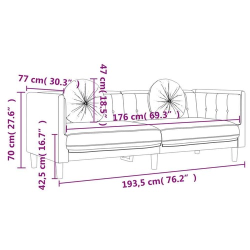 3-tlg. Sofagarnitur mit Samt Schlafsofa mit Schlaffunktion Couchgarnitur Sofa - Bild 45 von 72