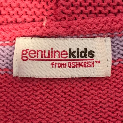 Genuine Kids From Oshkosh Girl's Small 6 Pink Knit Wrap Front Cardigan - Picture 7 of 7