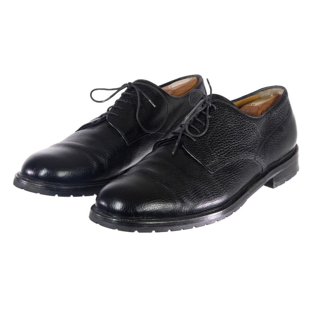 SANTONI NUVOLA Oxfords Dress Shoes Sz. 13 D Black Leather ITALY