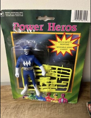 New Vintage Toy Blue Power Hero s With Weapons Still In Package