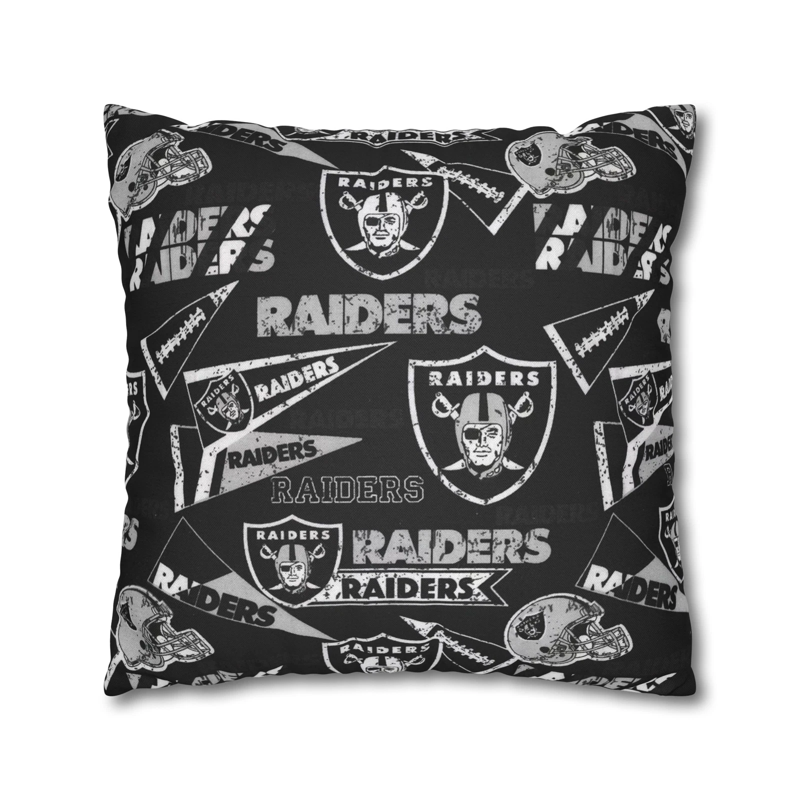 Las Vegas Raiders Spun Square Throw Pillow