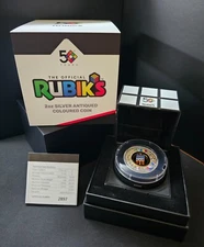 2024 Perth Mint Rubik's Cube 50th Anniversary 2oz Silver Antiqued Coin Limited