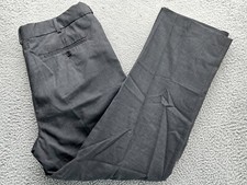  115 New Lands' End Men's Trad Fit Comfort-First Wool Dress Pants Gray 38x30