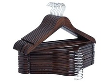 Wooden Coat Hanger Wood Clothes Hangers 20 Pack Walnut Color Natural Wood Han...