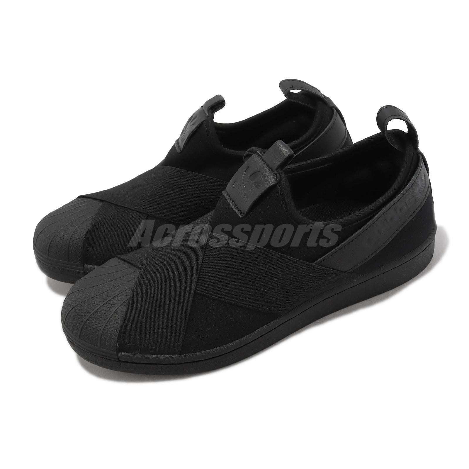 black adidas slip on sneakers