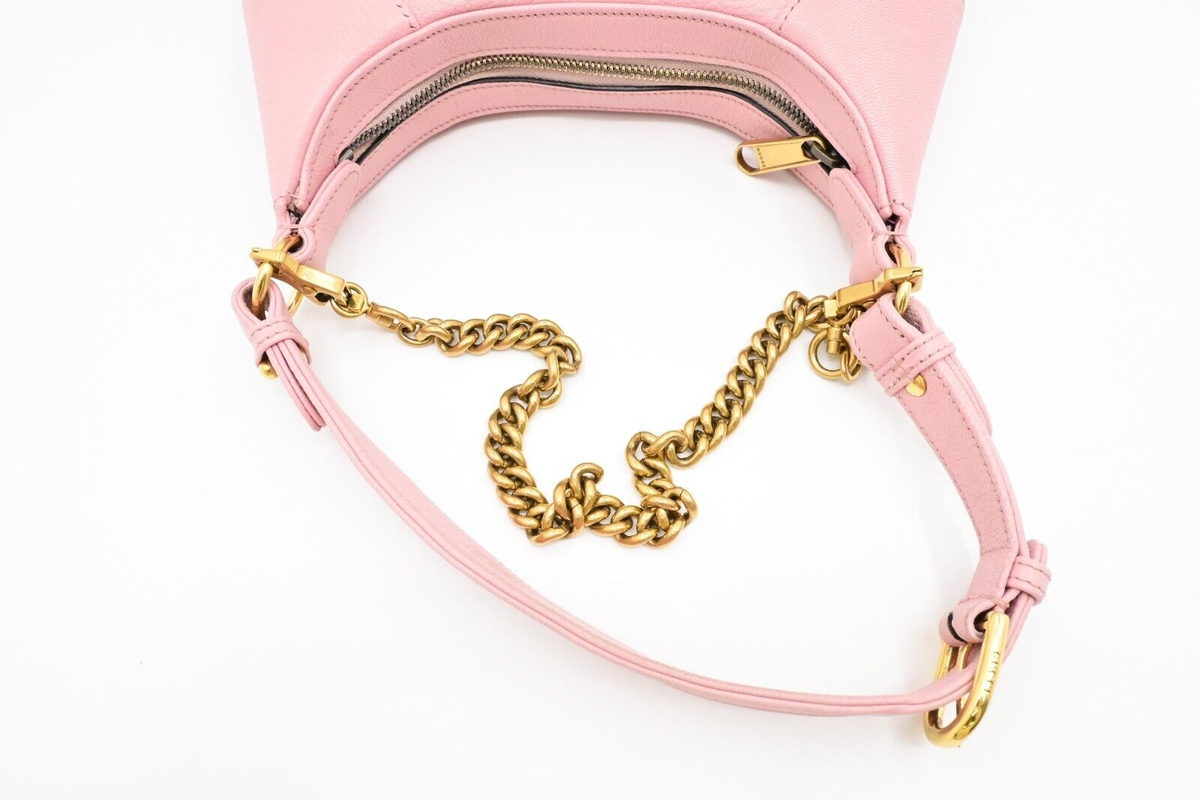 Authentic GUCCI Aphrodite Small Shoulder Bag Pink Leather