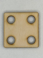 Custom Laser Cut Unfinished Four 4 Dice Wood Cutouts