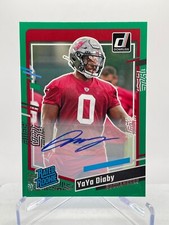 2023 Donruss YaYa Diaby Rated Rookie Auto Green Buccaneers No. 394 RC
