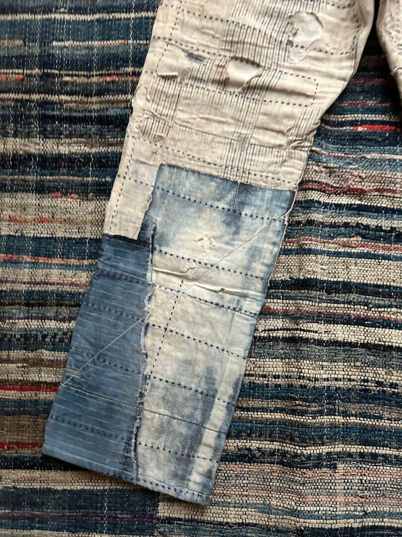 KAPITAL BORO PATCHWORK DENIM PANTS MEN COLOR WHITE MATERIAL KAPITAL BORO PATCHWORK DENIM PANTS MEN COLOR WHITE MATERIAL