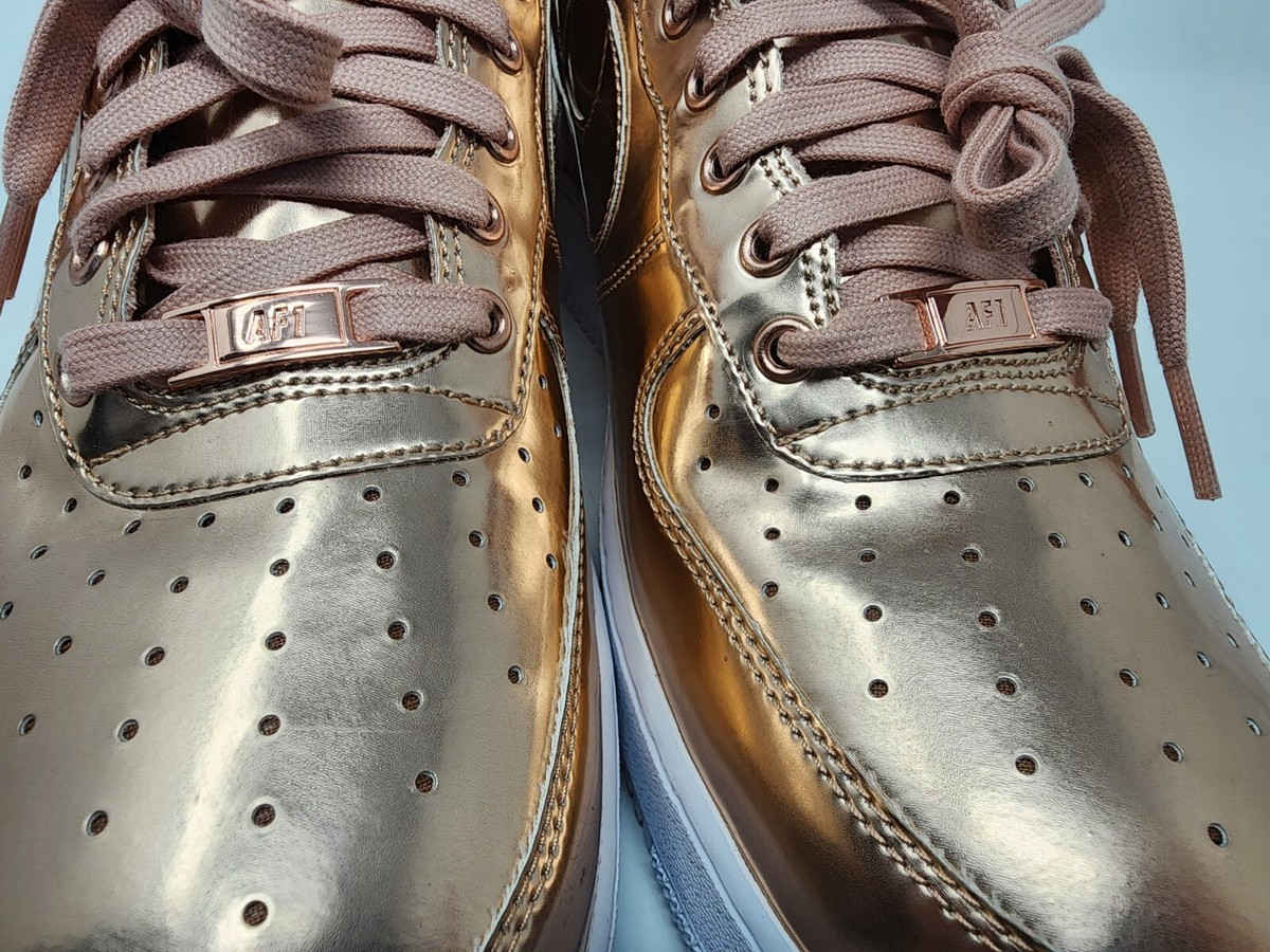 Nike Air Force 1 Low Metallic Rose Gold Unisex Mens 12