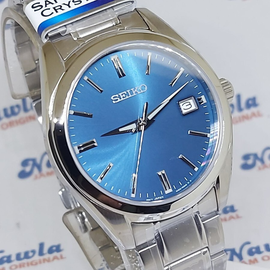 Brand New Seiko Quartz SUR525P1 Analog Sapphire Blue Dress Watch