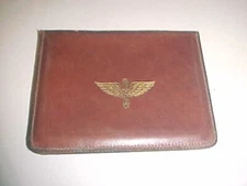 U.S. Army Air Forces identification case, full leather World War II WWII