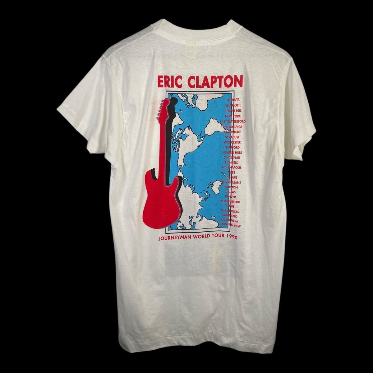 Vintage 90s Eric Clapton Journeyman World Tour Double Sided T