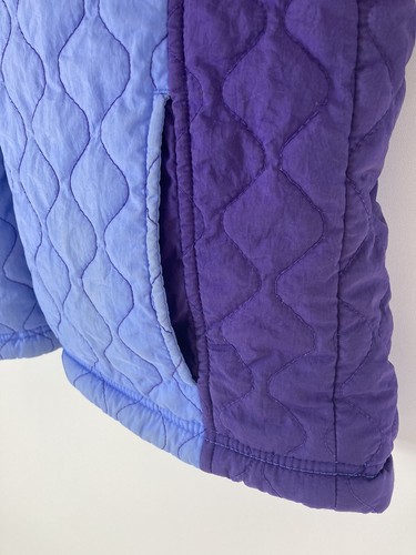 Adidas Quilted Reversible Girls size 16 Winter Coat Hood Lavender Purple VTG - Picture 7 of 12