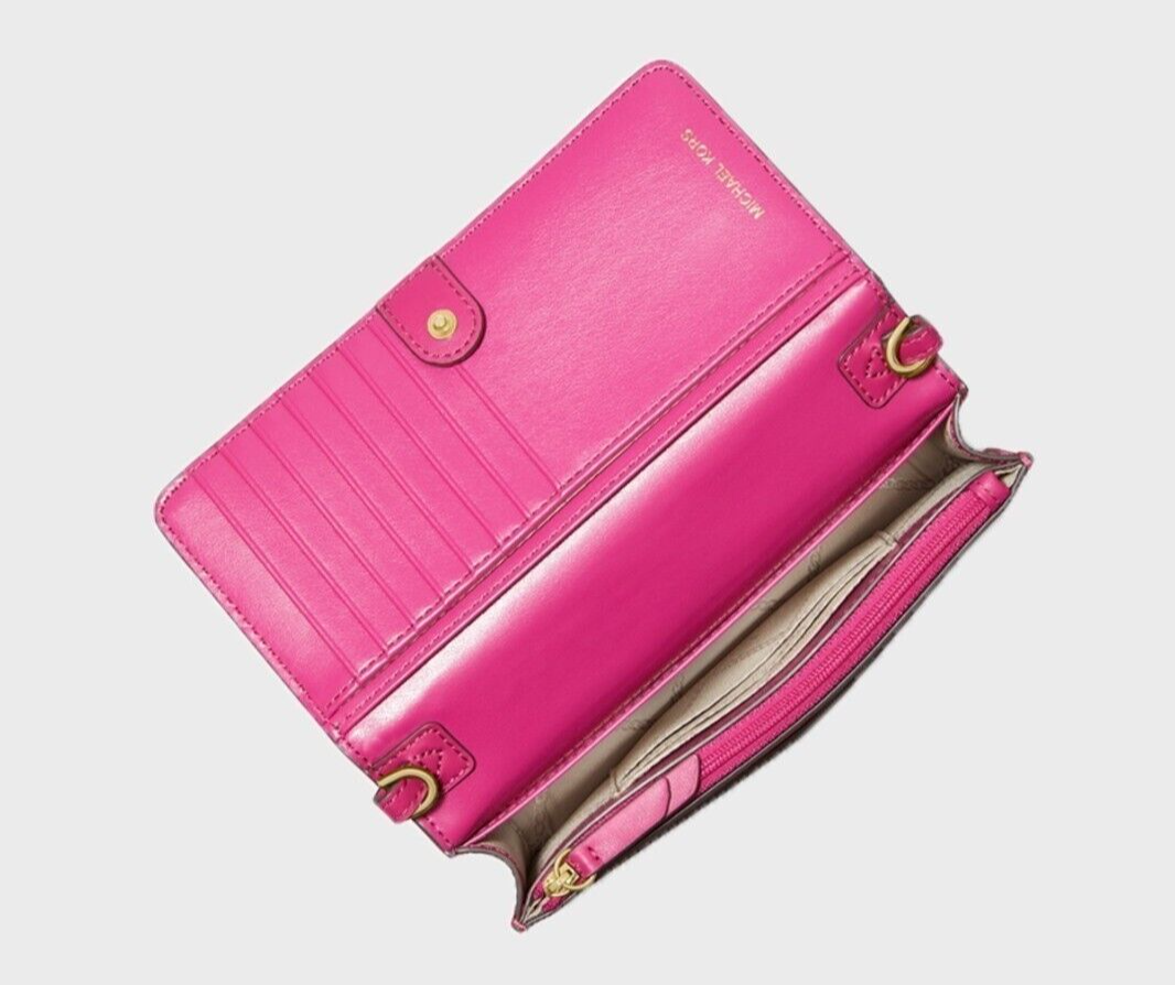 MICHAEL KORS MK Signature Jet Set Charm SM Crossbody Wild Berry