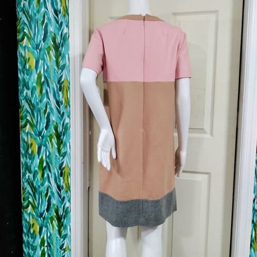 NWT PAULE KA PARIS Pink/Gray/Caramell Block Short Sleeves Virgin Wool 8 - Picture 2 of 17