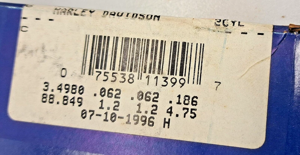 Juego de anillos de pistón Harley Davidson 79-86 3.498 diámetro FX Super Glide FL 6127 020 Foto 4 de 4