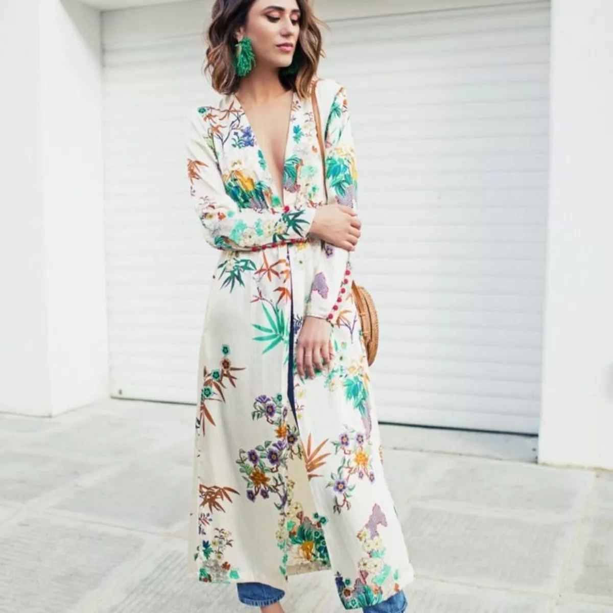 Zara floral deals kimono dress
