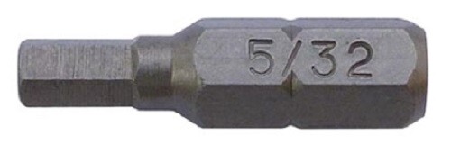 Alfa Tools 1/8" Hex Allen Bits - 1" Length, 1/4" Shank (25-Pack)