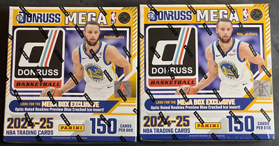 2024-25 Donruss NBA Mega Box Lot of (2) Factory Sealed IN HAND New FAST Shipping