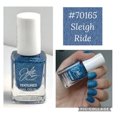 Julie G Textured Nail Color 70165 Sleigh Ride (Blue) 0.35 fl oz New