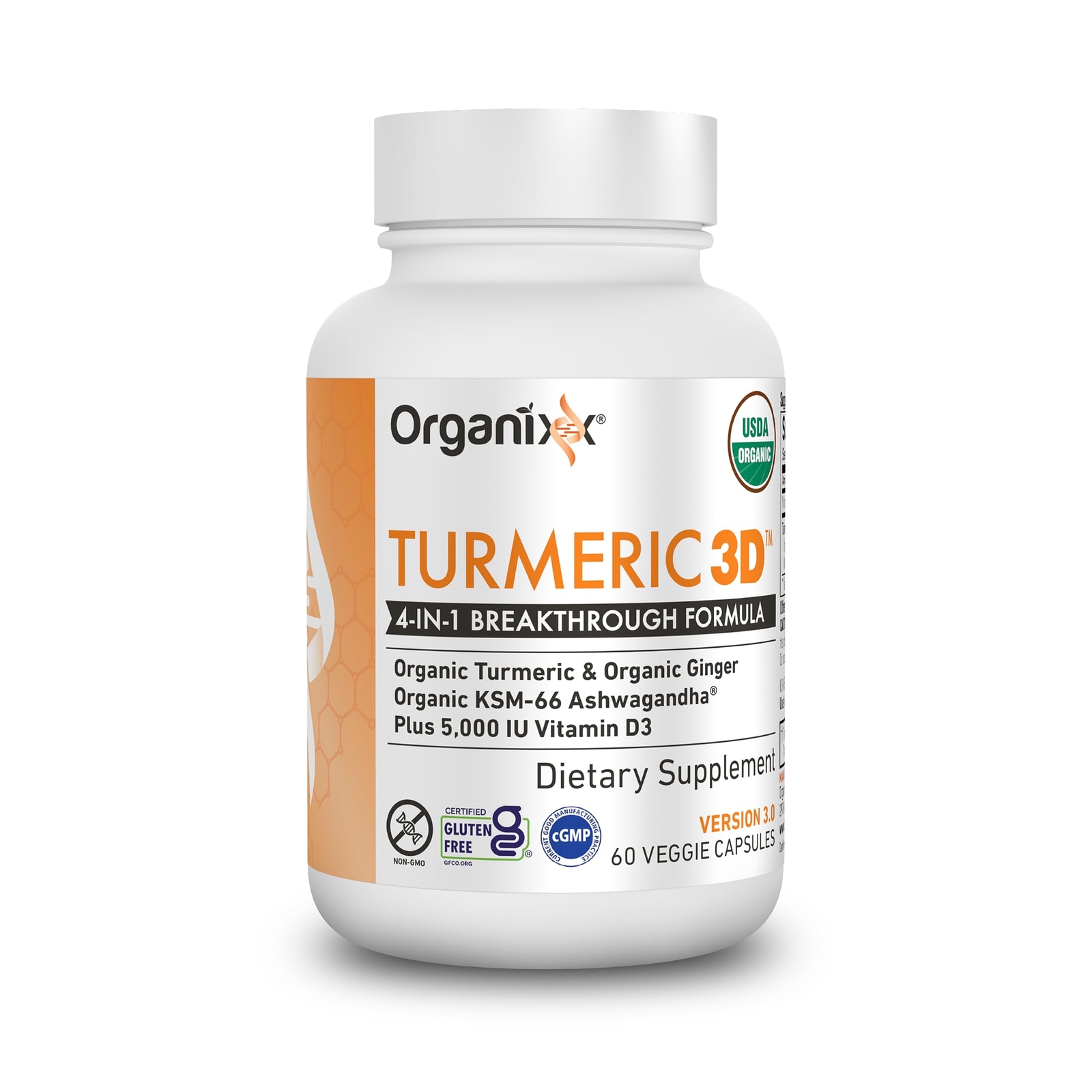 Turmeric Curcumin Supplement with Ashwagandha Vitamin D Organic Turmeric & Gi...