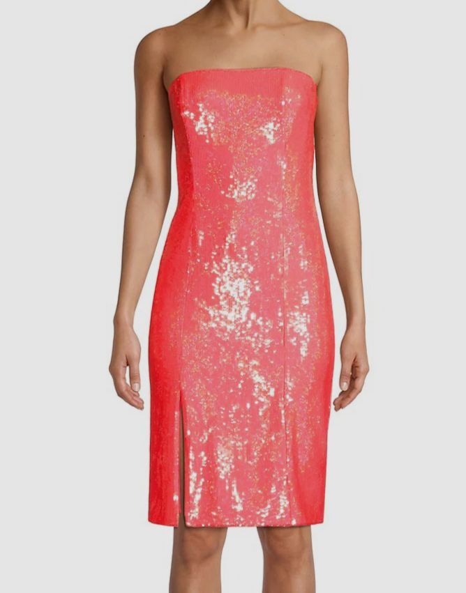 aidan mattox pink sequin dress Aidan Mattox Pink Dress w/ Silver Sequins size 6