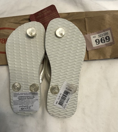 Ciabatte Havaianas bambina slim Mini Me bianche UK bambino taglia 6/7 eu 23/24 #969 - Foto 9 di 10