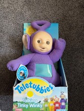 Vintage 1998 Playskool Teletubbies Talking Tinky Winky Plush Original Box Works