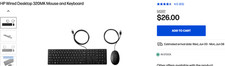 HP Wired Desktop 320MK Mouse and Keyboard - Black (9SR36UT#ABA)