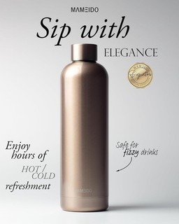 MAMEIDO Insulated Water Bottle 1000 ml Leak Proof Rose Quartz 4908/8/4C