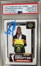 2025-26 Panini Instant WNBA Draft Night Dominique Malonga #DN-2; Auto; PSA 10