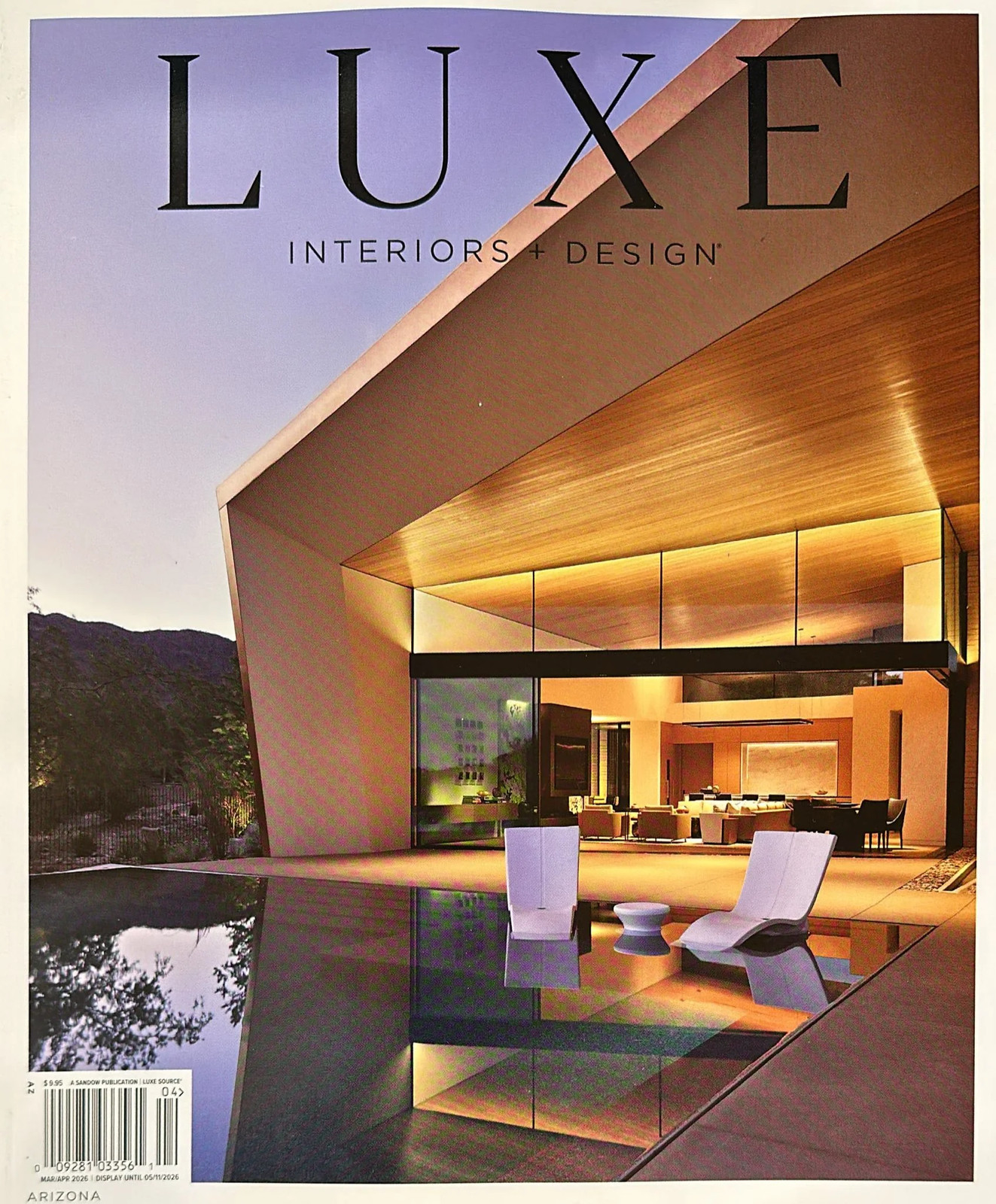 Luxe Interiors & Design Magazine March April 2026 Free Shipping