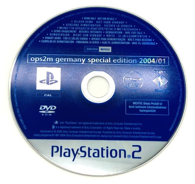 ops2m germany special edition 2004/01 PlayStation 2 PS2 Demo nur CD OHNE Hülle