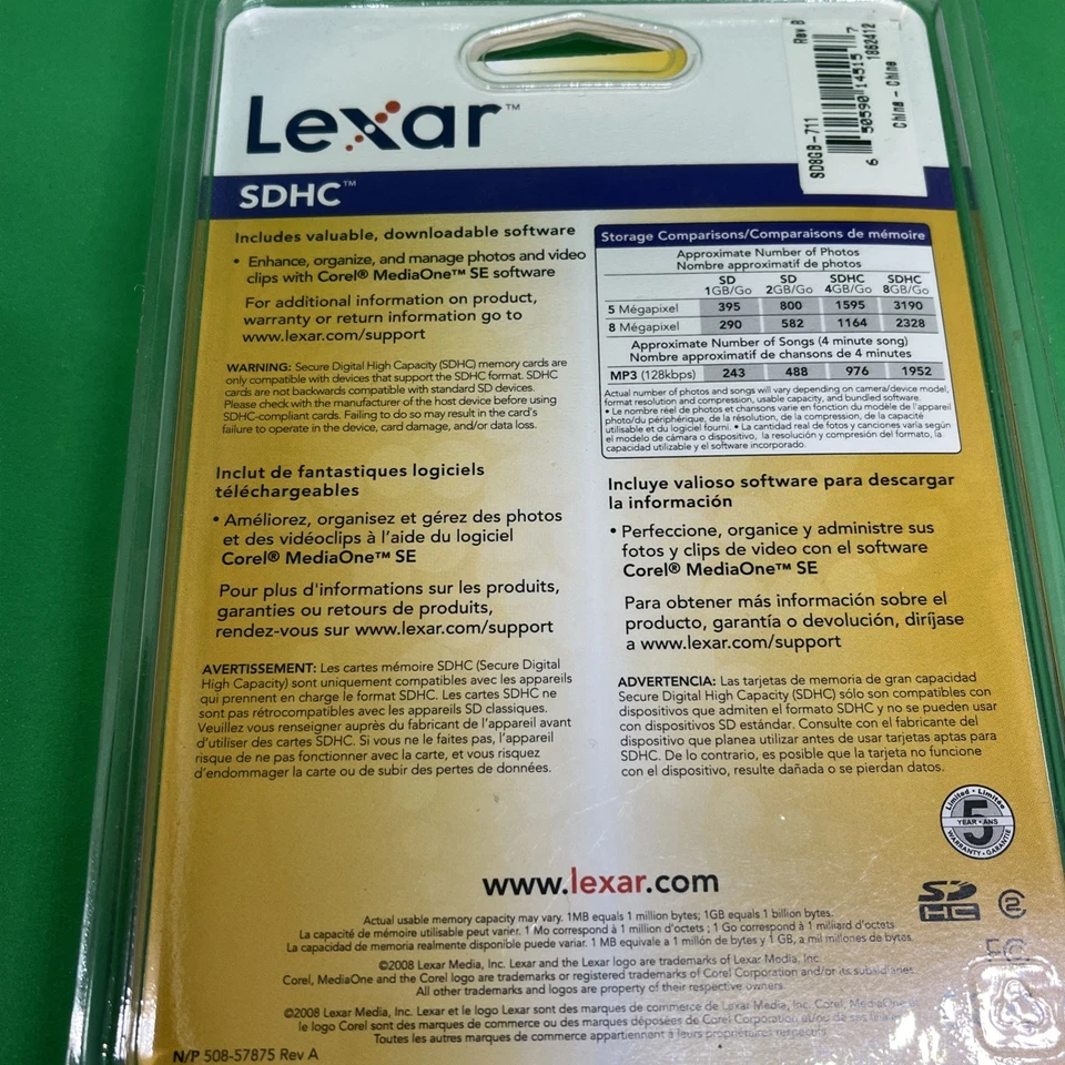 Lexar 8 Gb SDHC Memory card BRAND NEW - Image 4 of 4